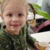 Eden was unsure of the apple/carrot juice she helped make.